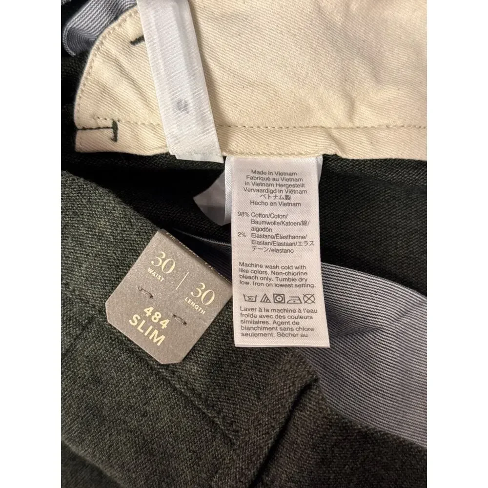 New J Crew Pants 30 x 30 Mens Green Cotton Woven Chino Trouser